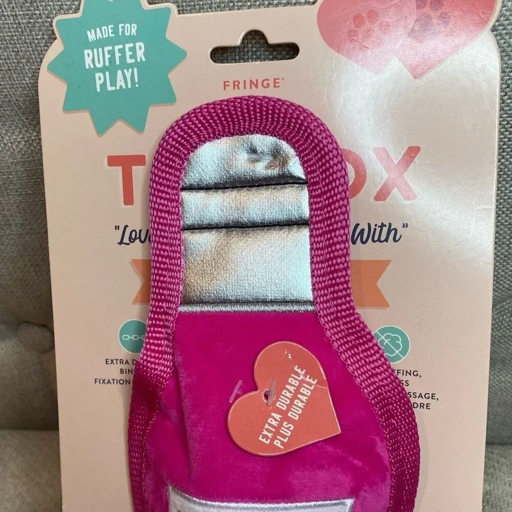 Valentine Dog Toy Love the Wine You’re With NWT Crinkle Pink Puppy Pet Gift